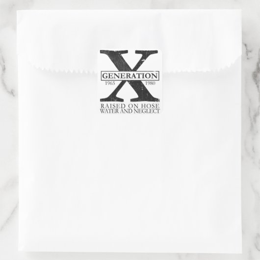 ジェネレーションX – ホースの水と無視で発生 スクエアシール (バッグ)