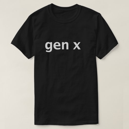 ジェネレーションX ミニマルタイポグラフィ Tシャツ (デザイン正面)