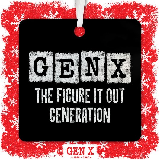 ジェネレーションX 問題解決世代 X世代 おもしろい メタルオーナメント