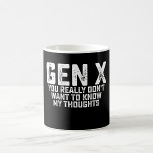 ジェネレーションX+私の考えを知られたくない コーヒーマグカップ