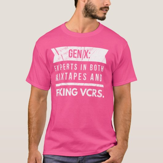 ジェネレーションX 60年代 70年代 80年代 ユーモラスな言葉 ミックス Tシャツ (正面)