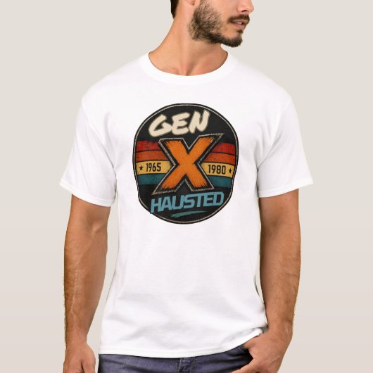 ジェネレーションX、X世代、レトロ、懐かしい、 Tシャツ (正面)