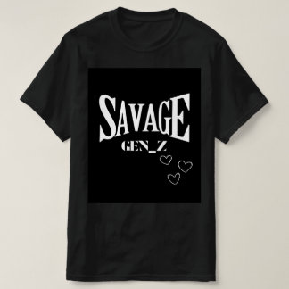 ジェネレーションZのためのブラックサベージTシャツ半袖 Tシャツ