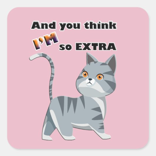 ジェネレーションZスラング「エクストラ」 スクエアシール (正面)