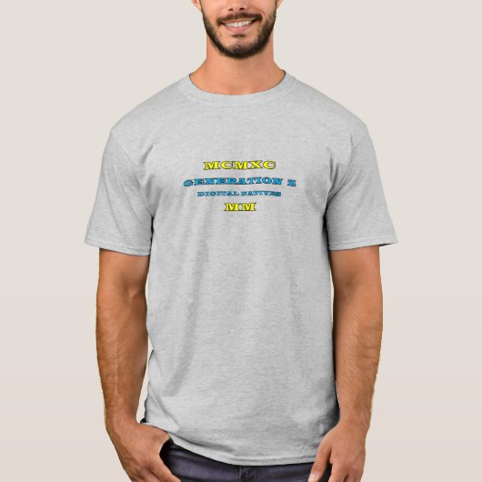 ジェネレーションZローマ数字Tシャツ Tシャツ (正面)