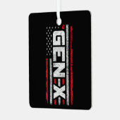 ジェネレーショ誇りを持ったンX Gen Xerアメリカ国旗X メタルオーナメント (正面左)