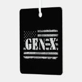 ジェネレーショ誇りを持ったンX Gen Xerアメリカ国旗X メタルオーナメント (正面左)