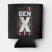 ジェネレーショ誇りを持ったンX Gen Xerアメリカ国旗X 缶クーラー (正面)