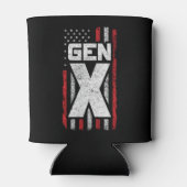 ジェネレーショ誇りを持ったンX Gen Xerアメリカ国旗X 缶クーラー (裏面)