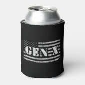 ジェネレーショ誇りを持ったンX Gen Xerアメリカ国旗X 缶クーラー (缶正面)
