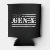 ジェネレーショ誇りを持ったンX Gen Xerアメリカ国旗X 缶クーラー (正面)