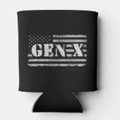 ジェネレーショ誇りを持ったンX Gen Xerアメリカ国旗X 缶クーラー (裏面)