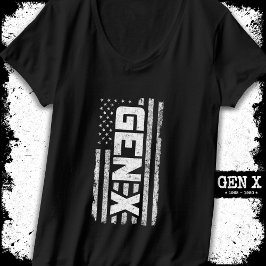 ジェネレーショ誇りを持ったンX Gen Xerアメリカ国旗X Tシャツ