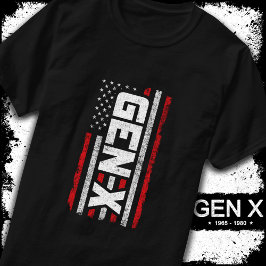 ジェネレーショ誇りを持ったンX Gen Xerアメリカ国旗X Tシャツ