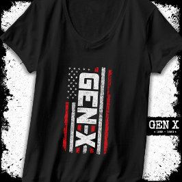ジェネレーショ誇りを持ったンX Gen Xerアメリカ国旗X Tシャツ
