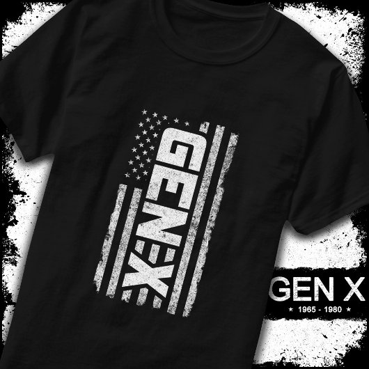 ジェネレーショ誇りを持ったンX Gen Xerアメリカ国旗X Tシャツ