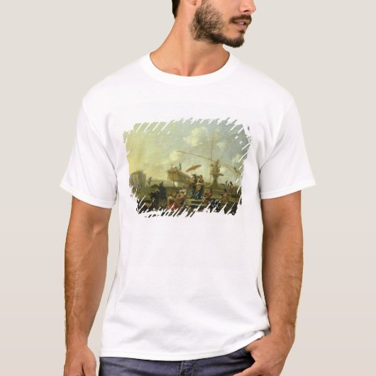 ジェノアの古い港 Tシャツ (正面)