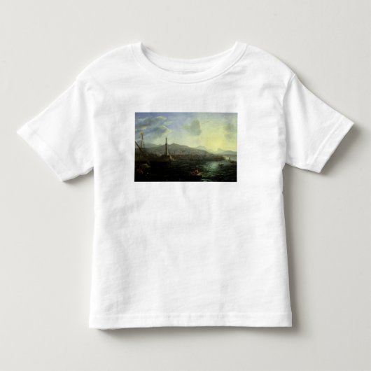 ジェノアの海のの港眺め トドラーTシャツ (正面)