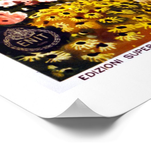 ジェノアジェノバイタリアヴィンテージ旅行 ポスター (角)