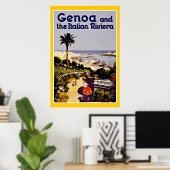 ジェノアジェノバイタリアヴィンテージ旅行 ポスター (ホームオフィス)