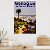 ジェノバイタリアン・リビエラ – ヴィンテージ旅行ポスター ポスター (キッチン)