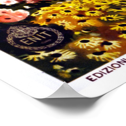 ジェノバイタリアン・リビエラ – ヴィンテージ旅行ポスター ポスター (角)