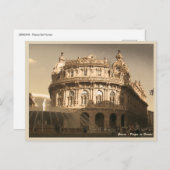 ジェノバ語 – ピアッツァ・デ・フェラーリ ポストカード (正面/裏面)