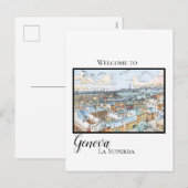 ジェノバ・ラ・スーパーバ – パノラマホリデー葉書 シーズンポストカード (正面/裏面)