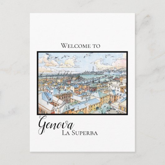 ジェノバ・ラ・スーパーバ – パノラマホリデー葉書 シーズンポストカード (正面)