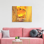 ジェノラン洞窟の鍾乳洞オーストラリア キャンバスプリント (インサイチュ (リビング))