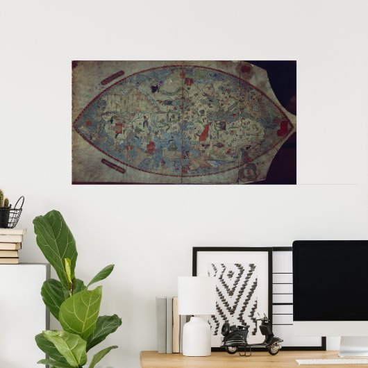 ジェノワールの世界地図，トスカネリによって設計 ポスター (ホームオフィス)