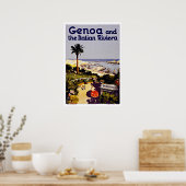 ジェノヴァとリイタリアンビエライタリアヴィンテージ旅行 ポスター (キッチン)