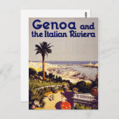 ジェノヴァとリベイタリアンラ・ヴィンテージのポスターリスタ ポストカード (正面/裏面)