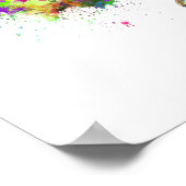 ジェノヴァのスカイラインが水彩画 ポスター (角)