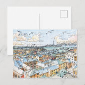 ジェノヴァのパノラマ ポストカード (正面/裏面)