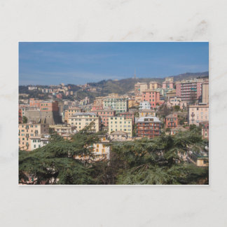 ジェノヴァの街の表示 ポストカード
