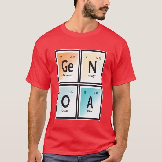 ジェノヴァシティのおかしなエレメント Tシャツ (正面)
