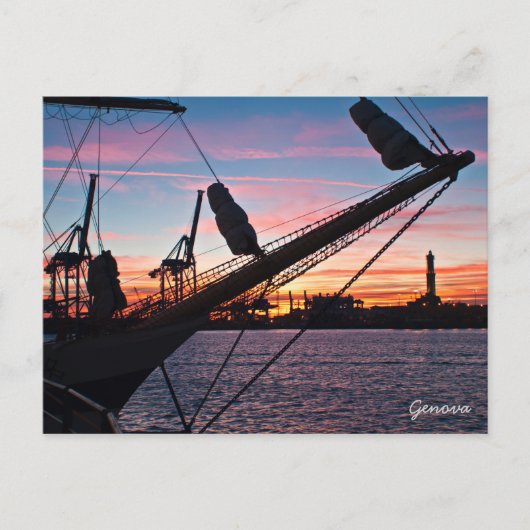 ジェノヴァ港 ポストカード (正面)
