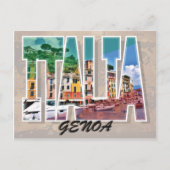 ジェノヴァ，イタリアのはがき ポストカード (正面)