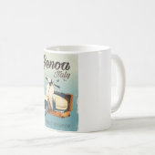 ジェノヴァ・イタリア休暇のヴィンテージポスター コーヒーマグカップ (正面右)