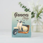 ジェノヴァ・イタリア休暇のヴィンテージポスター ポストカード (スタンド正面)