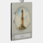 ジェノヴァ、イタリア旅行アートウォーターカラーオーナメント シルバープレートバナーオーナメント (右)