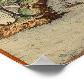 ジェノヴァ・イタリア1560年頃のポスター ポスター (角)