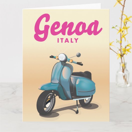 ジェノヴァ・イタリア・スクーター カード (黄色い花)