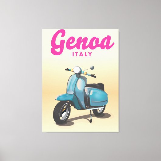 ジェノヴァ イタリア スクーター キャンバスプリント (正面)