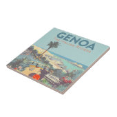 ジェノヴァ イタリア リヴィエラ トラベルポスター 1931年  タイル (側面)