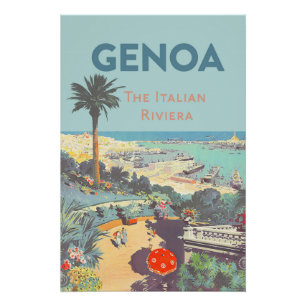 ジェノヴァ イタリア リヴィエラ トラベルポスター 1931年 ポスター
