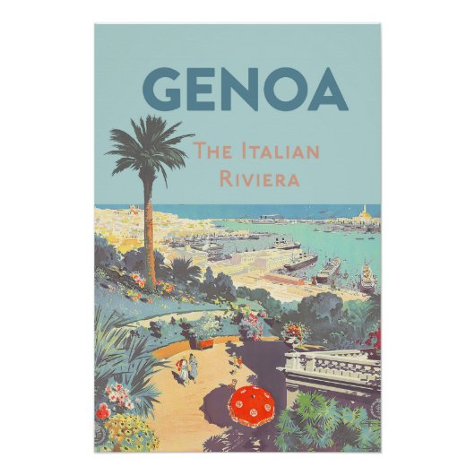 ジェノヴァ イタリア リヴィエラ トラベルポスター 1931年  ポスター (正面)