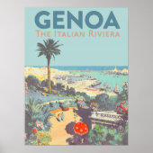 ジェノヴァ イタリア リヴィエラ トラベルポスター 1931年 ポスター (正面)