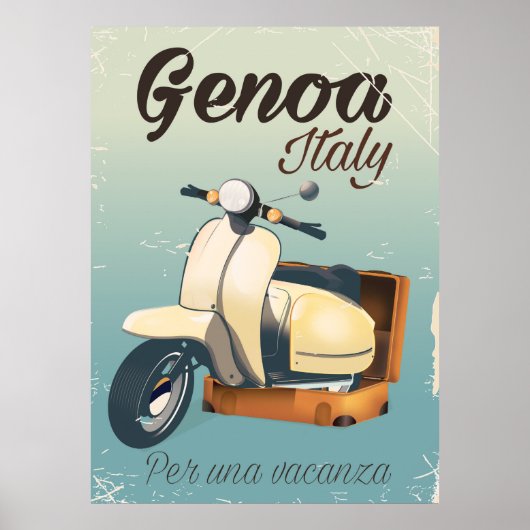 ジェノヴァ イタリア 休暇 ヴィンテージ ポスター (正面)